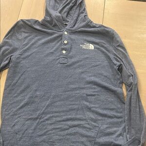 The North‎ Face Heathered Blue Hooded Top